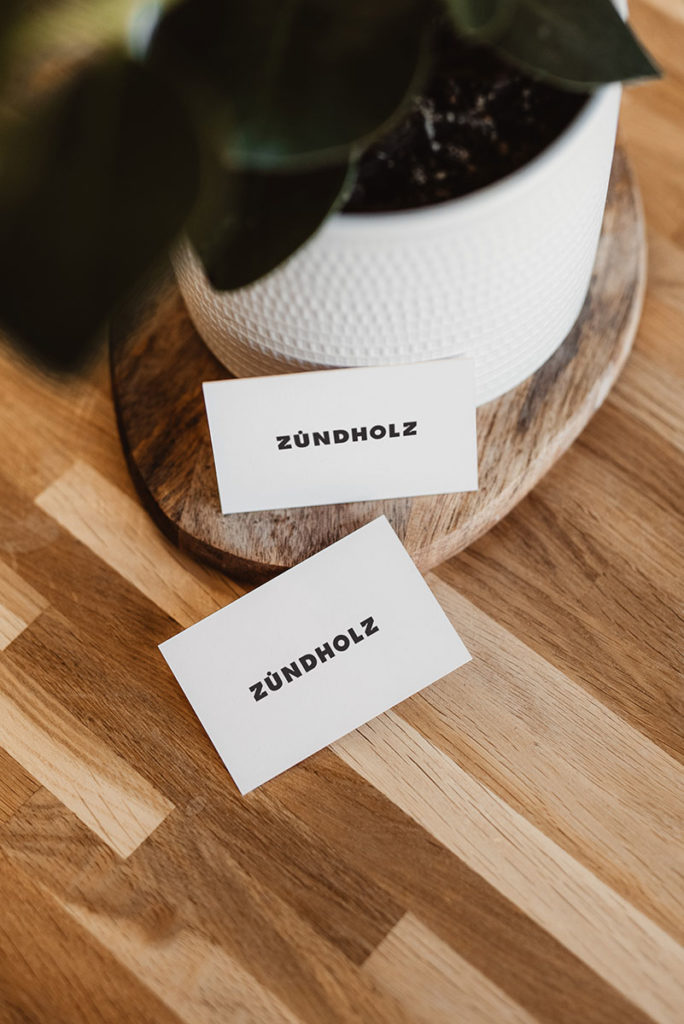 Zündholz Markenagentur Designagentur Agentur Design Ulm Wilhelmsburg Grafikdesigner Ulm Marketing Visitenkarten