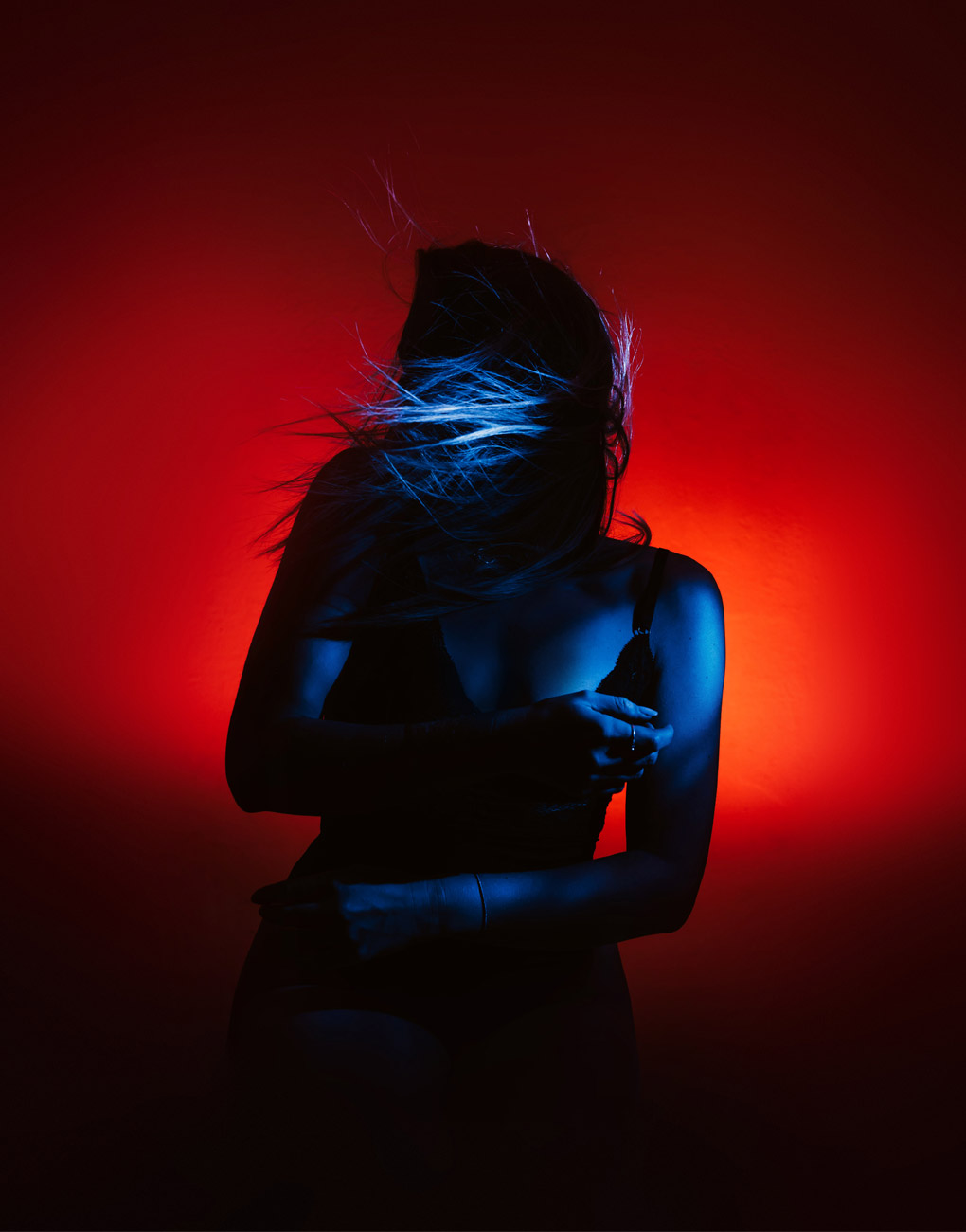 Self-Portrait Flash abstract photography colors color-filter movement abstract silhouette sabine fischer artist photographer