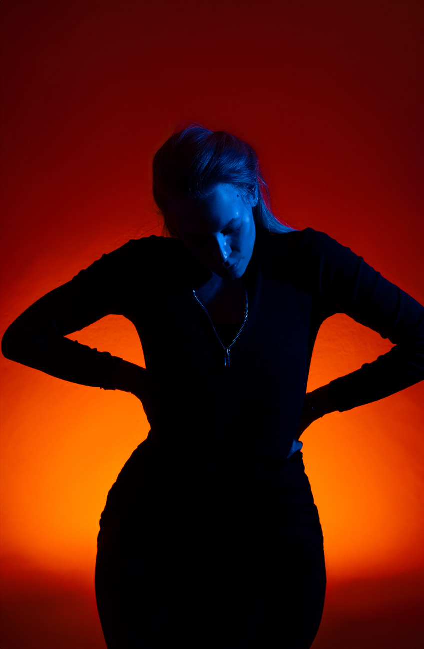 Self-Portrait Flash abstract photography colors color-filter movement abstract silhouette sabine fischer artist photographer