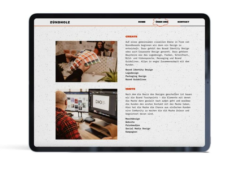 personal brand design webseite