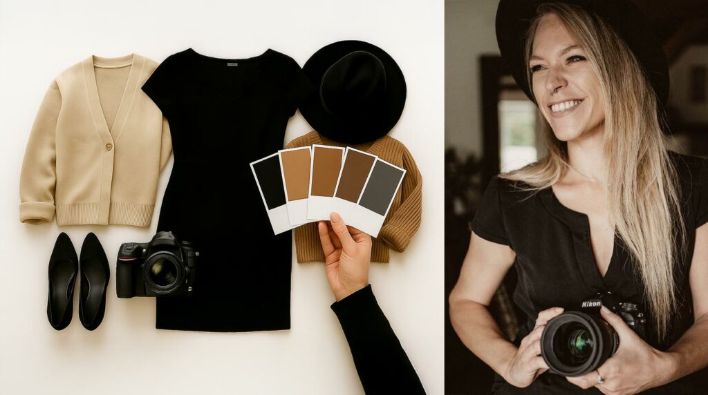 Outfit Tipps farben farbpalette Personal Branding Fotoshooting Kleidung 