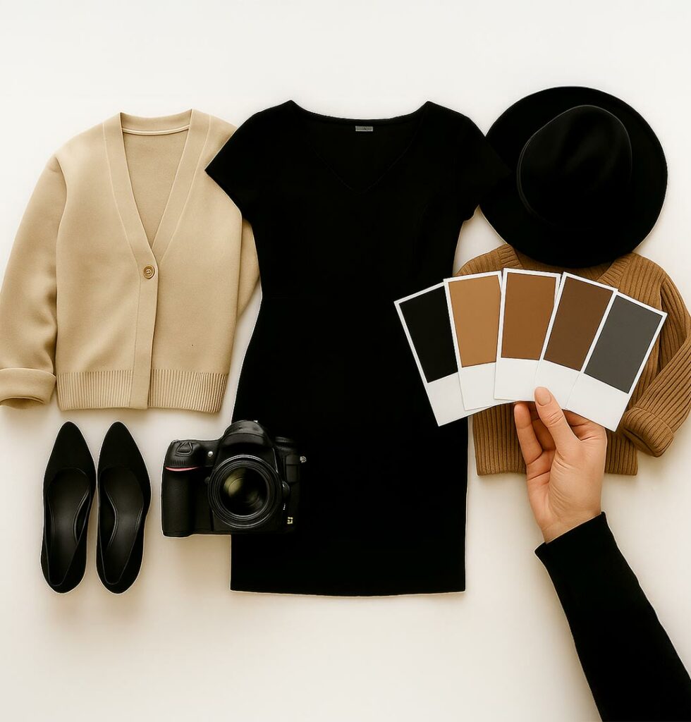 outfit kleidung tipps ideen beispiele personal branding fotoshooting farben