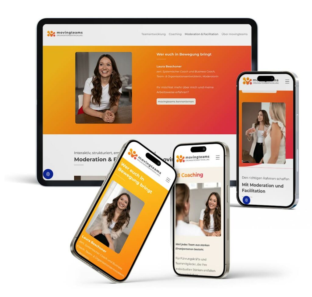 case study einsatz personal branding fotos einer beraterin auf unterschiedlichen platformen