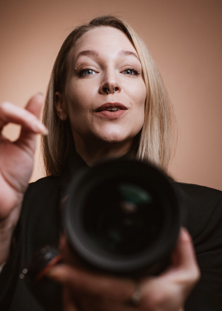 Personal Brand Fotografin Ulm Sabine Fischer während eines Shootings